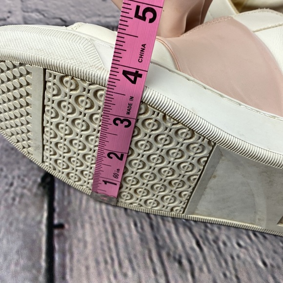 SKETCHERS STREET LOS ANGLES RISE FIT TECHNOLOGY White Soft Pink Leather Sneakers - Picture 10 of 17